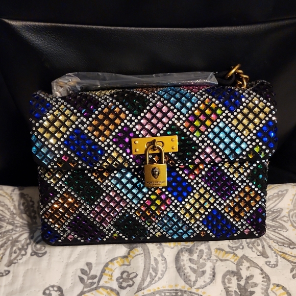 Kurt Geiger Handbags - Kurt Geiger Multicolor Crystal Studded Purse
